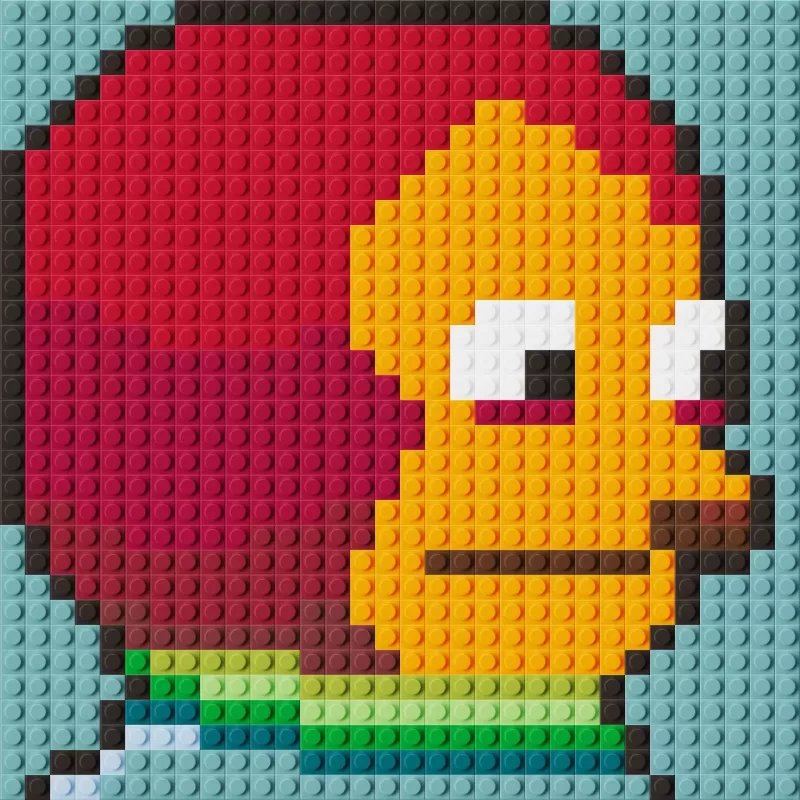 Awkward Look Monkey Puppet Meme Pixel Art Brick Mosaic